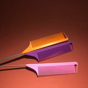 Private label carbon antistatic professional parting barber salon tool cutting tail comb