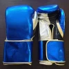 Professional Boxing Gloves Orange , Blue & Metallic Silver color