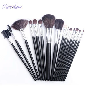 Professional Makeup Brush Set Private Label Cosmetic Tools With Bag for Artist Face Painting Nylon Hair Wood Handle
