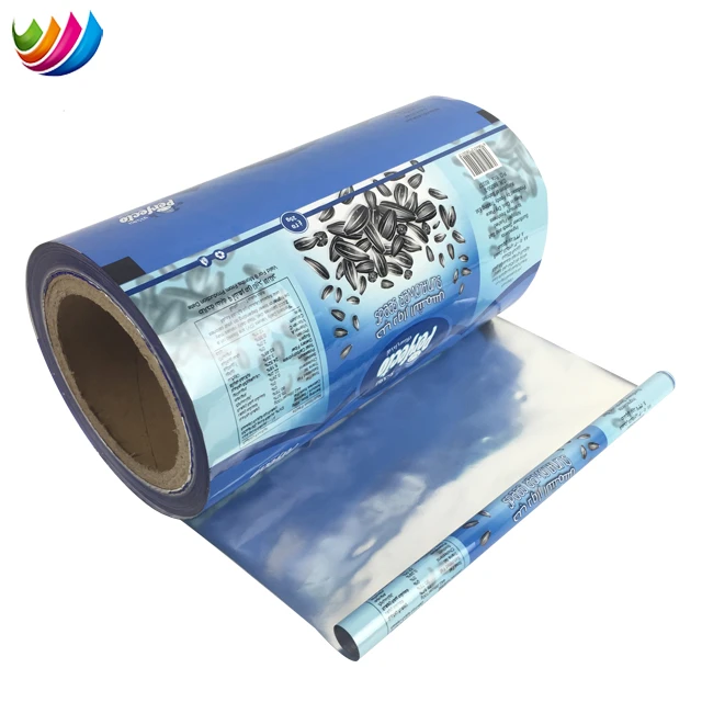 Promotional flexible food packaging plastic film on roll