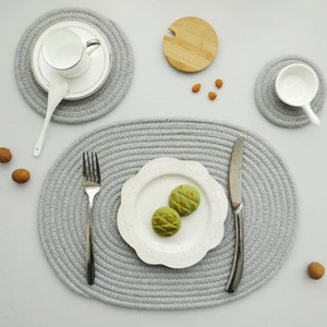 Promotional Home Thickened Cotton Table Placemat Coaster Insulation Pad Anti Hot Cup Mat for Family