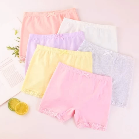 Pure Color Girls Pure Cotton Safety Leggings Childrens Underwear