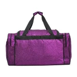 Purple Cheerleading Glitter Travel Bag Cheer Duffle Bag