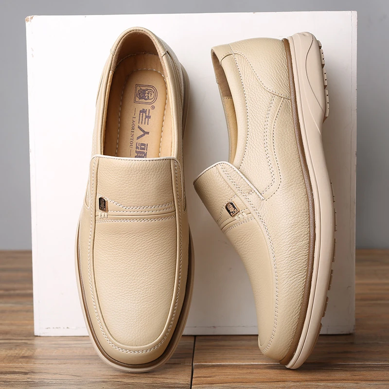 QS8501-08 new model fashion mens shoes 2020 casual,  white slip on formal shoes men