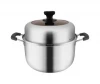 QZQ Brand Stainless Steel Soup Pot Double Bottom Food Cake Steamer Model#PZT22S-F/PZT24S-F