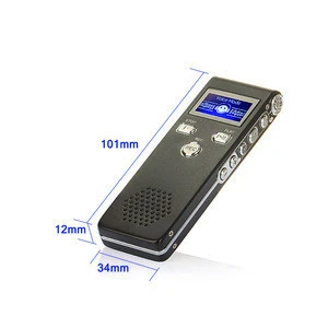 Rechargeable Hidden Digital Flash 4GB Audio Voice Recorder, Recording Device, Dictaphone with LCD Screen, Built in MP3