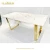 Import rectangular faux marble stone Meridian Cameron Gold Dining Table from China