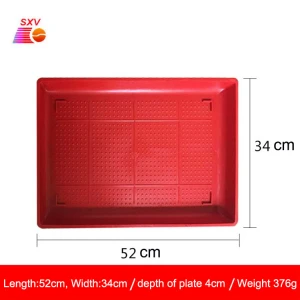Red color plastic poultry feeders baby chicken broiler feeding tray