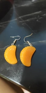 Resin Creative Cute 3D Orange Fruit Drop Earrings Fresh Fruit Sweet Earrings Funny Party Jewelry gift