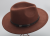 Import Retro Panama Hat Flat Wide Brim Fedora Cap Wool Felt Jazz Cap black Leather Band from China