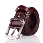 Retro style leather belt needle pin buckle leisure leather mens belt