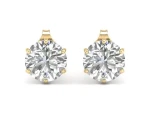 REYES Luxurious Elegant 925 Sterling Silver Lab Grown Diamond Stud Earrings Classic Luxury Wedding Fine Jewelry for Women