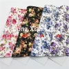 Rose Flowers Printed Faux Leather Fabric, Synthetic Leather,  Faux leather sheet for DIY accessories AGM22A