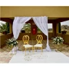 rose gold wedding infinity leather hotel chair for hire