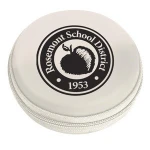 Round Zippered Electronics Travel Case - securely stores and carries all of your electronic accessories and comes with your logo