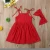 Import RTS organic cotton solid color cute summer kids clothes twirl baby girls dresses with headband from China
