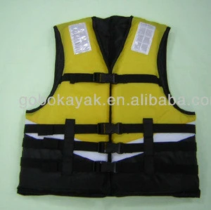 sea kayak and water floatation vest