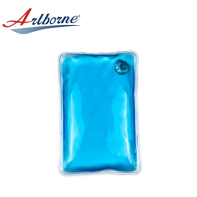Self Heat Gel Material Cooling Ice Pack Artborne Blue Square Shape 15x10cm Hand Warmer Body Heater Reusable