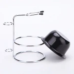 Shaving Stand and Bowl Set Stainless Steel Razor Brush Holder Shaving Soap Bowl Mug for Men Beard Remover