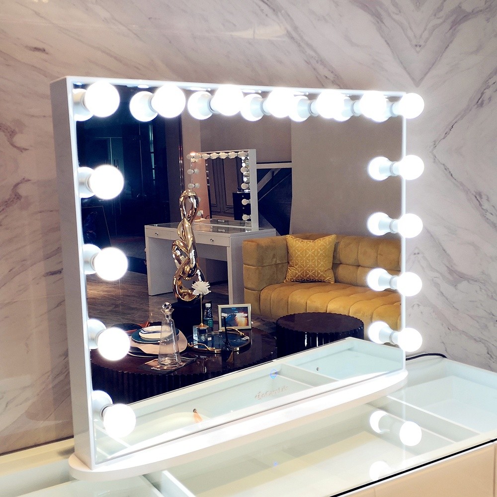 Ship from US! Docarelife Promotional Big Girl Vanity Hollywood Mirror Led Makeup Mirror with Light Bulbs