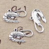 Shrimp Charms Antique Tibetan silver shrimp prawn crustacean charm pendants