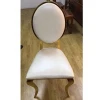 Shunde factory rose gold stainless steel wedding louis dining chair