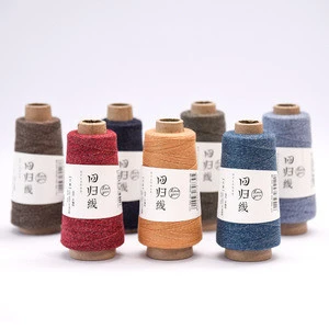 SIMPLE 100%cotton jeans hand knitting yarn for summer slender yarn