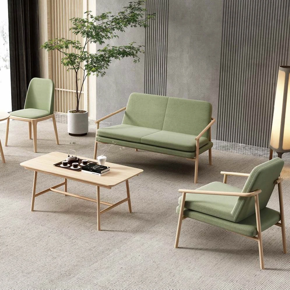Simple Design Wooden 3 Seat Sofa