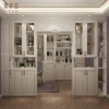 Simple European Style Customized Mult-function Study Room Bookcase With Glass Doors Model