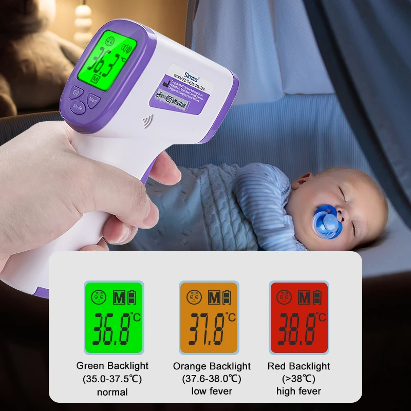 Simzo Medical Device Digital Thermometer Baby  Non Contact Fever Infaread Thermometer