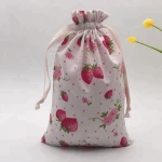 Small Cotton String Bag, Tampon Sanitary Pad Carry Pouch