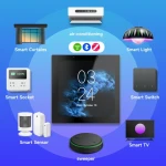Smart Multi-function Control Panel with built-in Alexa voice Tuya zigbee 3.0 smart gateway hub device control scene switching