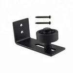 Smooth Sliding Barn Door Guide with Adjustable Stay Roller Wheel Heavy Duty Steel Bottom Rollers Wall Mounted
