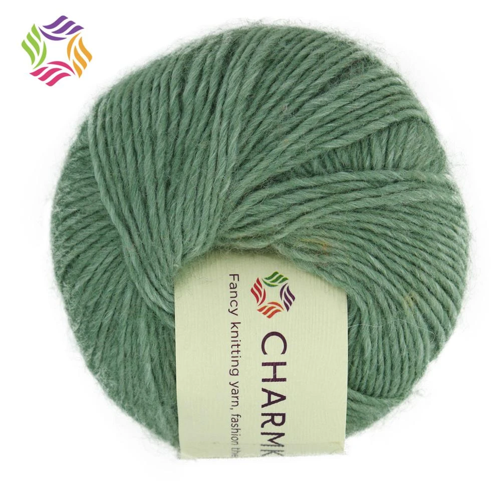 Soft wool bamboo blend fancy yarn for hand knitting hat