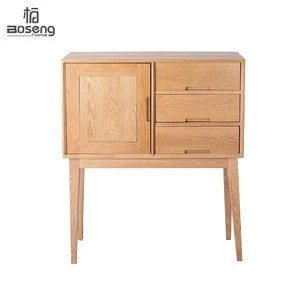 Solid oak 3 drawers storage cabinet;chest of drawers solid wood;living room cabinets;storage drawers
