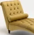 Import Special yellow velvet fabric and foam chaise lounge with buttons on all front and wooden solid legs from China
