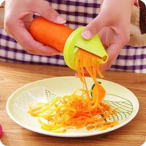 Spiral Carrot Cucumber Grater Spiral Blade Cutter Vegetable Fruit Spiral Slicer Salad Tools Zucchini Noodle Spaghetti Maker Tool