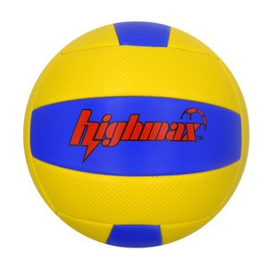 sports toy volleyball training equipment rubber bladder volleyball ball in white yellow blue for gift