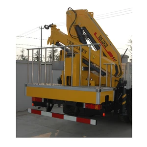 SQ6.3ZK2Q hydraulic folding boom lifting machine mini truck crane 6 ton for sale