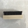 Squared Wooden Handle Black Horse Hair Shoe Brush