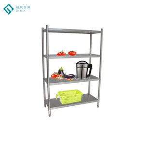 Stainless Steel 4 Tiers Rack Units For Kitchen Storage