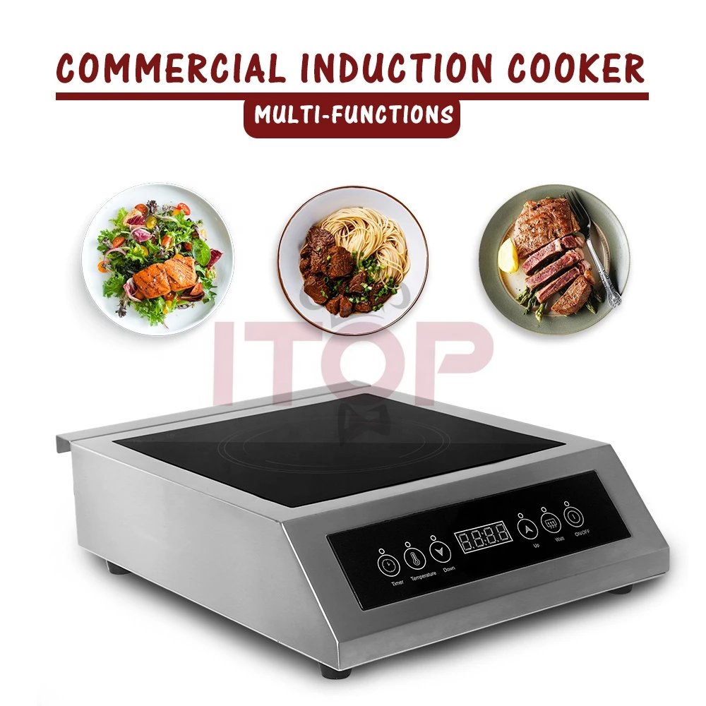 Stainless steel countertop commercial induction cooker 3500w kitchen induction cooker