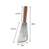 Stainless Steel Slotted Turner Egg Fish Spatula With Wood Handle Kitchen Utensil