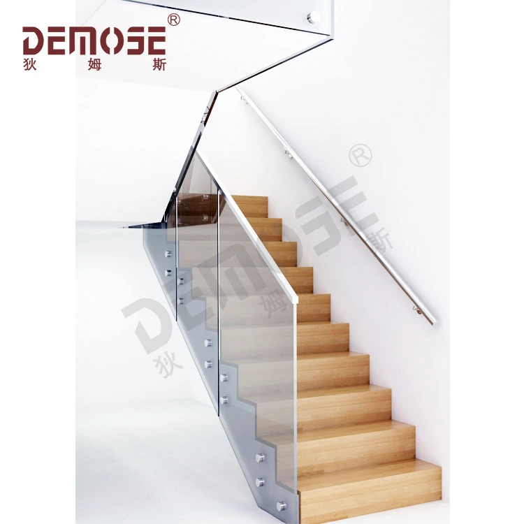 stair glass railing prices / indoor stair railings for indoor stairs price