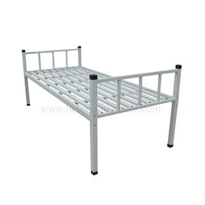 Steel Hostel Beds Military Metal Bed Frame Single Dormitory Beds