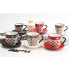 Stoneware plates dinnerware,porcelain coffee set,printed coffee mugs