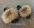Import Summer hot sale custom shoes wholesale soft real fox fur slides sandals slippers for women from China