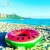 Import Summer Pool Floats Watermelon Swimming Ring Thick Inflatable Life Buoy Swim Ring from China