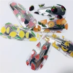 summer small fresh fruit hairpin pvc jelly side clip baby lemon strawberry watermelon water drop BB hairpin