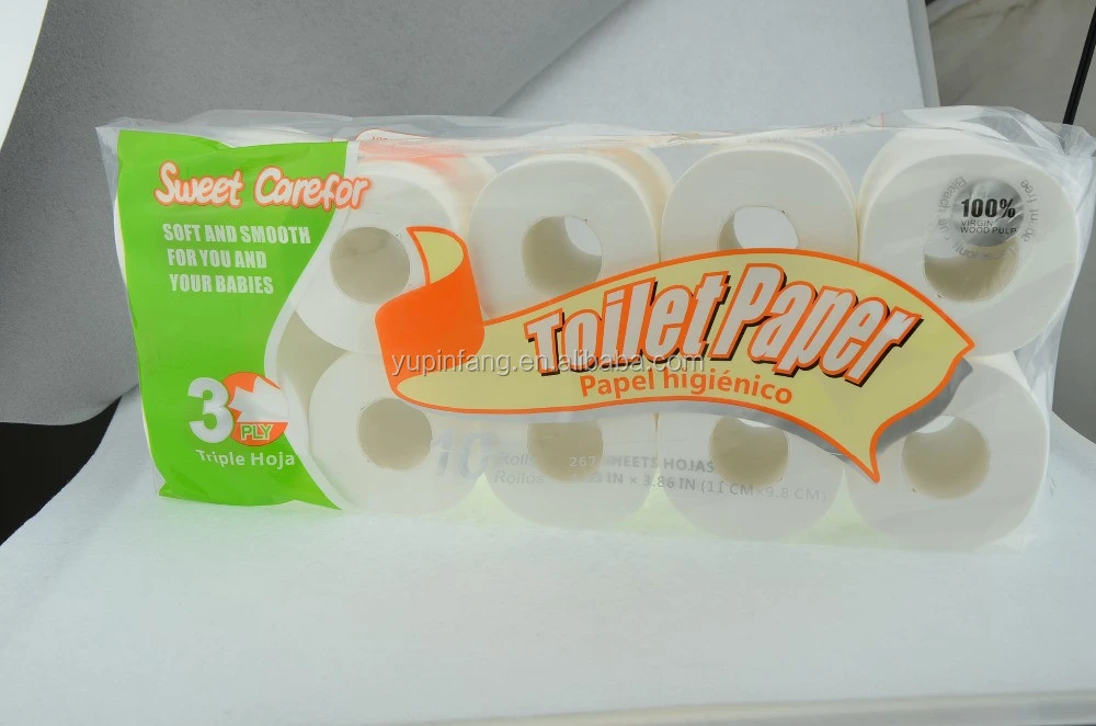 Sweet Carefor brand toilet paper looking for agent. roll toilet paper for ebay.amazon. small order white 267sheets paper towel